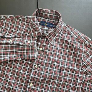 Ralph Lauren Mens Plaid Button Down Shirt Long Sleeve Size 16 /41 (L) multicolor